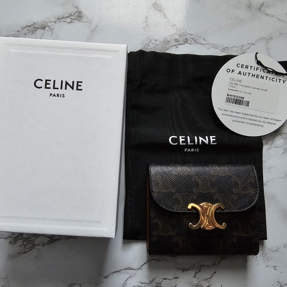 Celine Triomphe Canvas Small Triomphe Wallet - Picture 1 of 8